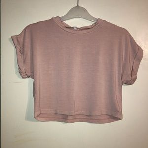 Dusty pink crop top